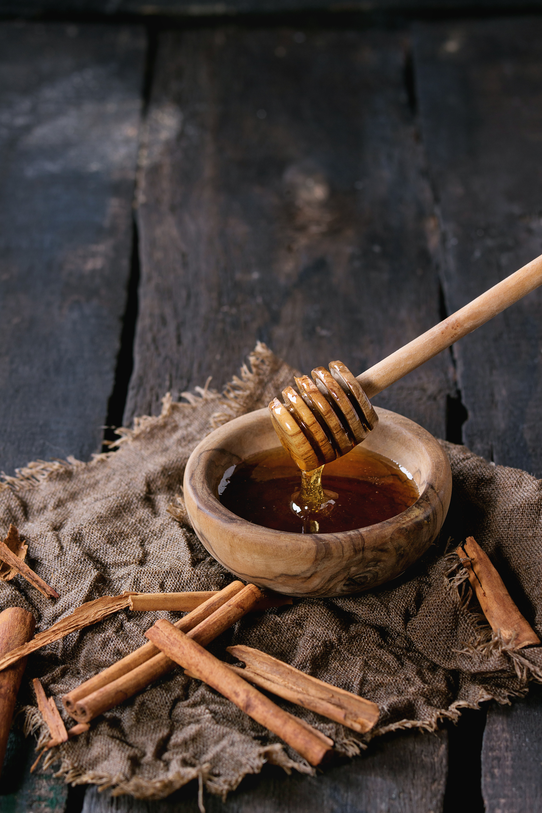 Honey and cinnamon